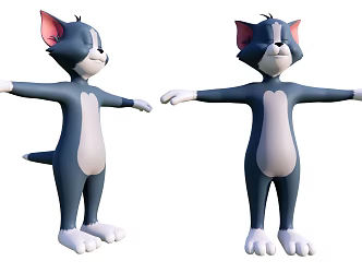 Modern Game Character Cartoon Tom Cat 3d model