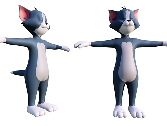 Modern Game Character Cartoon Tom Cat 3d model