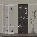 Stylish Display Cabinets With Shelves Holding Collectible Figurines And Decor Items