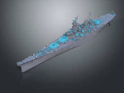 modern warship 3d model