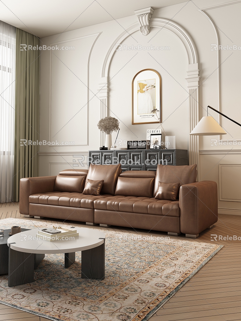 Middle ancient style living room sofa model