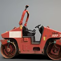 Red ARP 35 Road Roller With Front Drum And Operator Seat 3d model