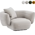 Single Sofa Modern Design Light Colored Comfortable Armrests Backrest And Pillow With Multiple Color Choices 3d model