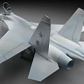Detailed 3D Model of Modern Fighter Jet with Open Cockpit and Landing Gear