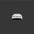 Futuristic White Car With Sleek Design Smooth Body Large Rims And Reflective Surface