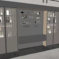 Modern Wine Cabinet Design With Glass Doors Wine Racks And Lighting
