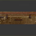 Vintage Brown Suitcase With Worn Texture And Metal Clasps Leather Handle