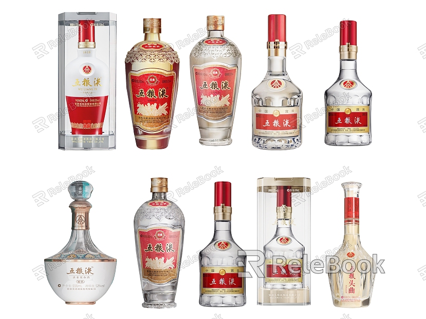 Wuliangye Liquor Bottle Chinese Liquor Famous Liquor Liquor Tank Liquor Maotai Bottle Maotai Liquor model