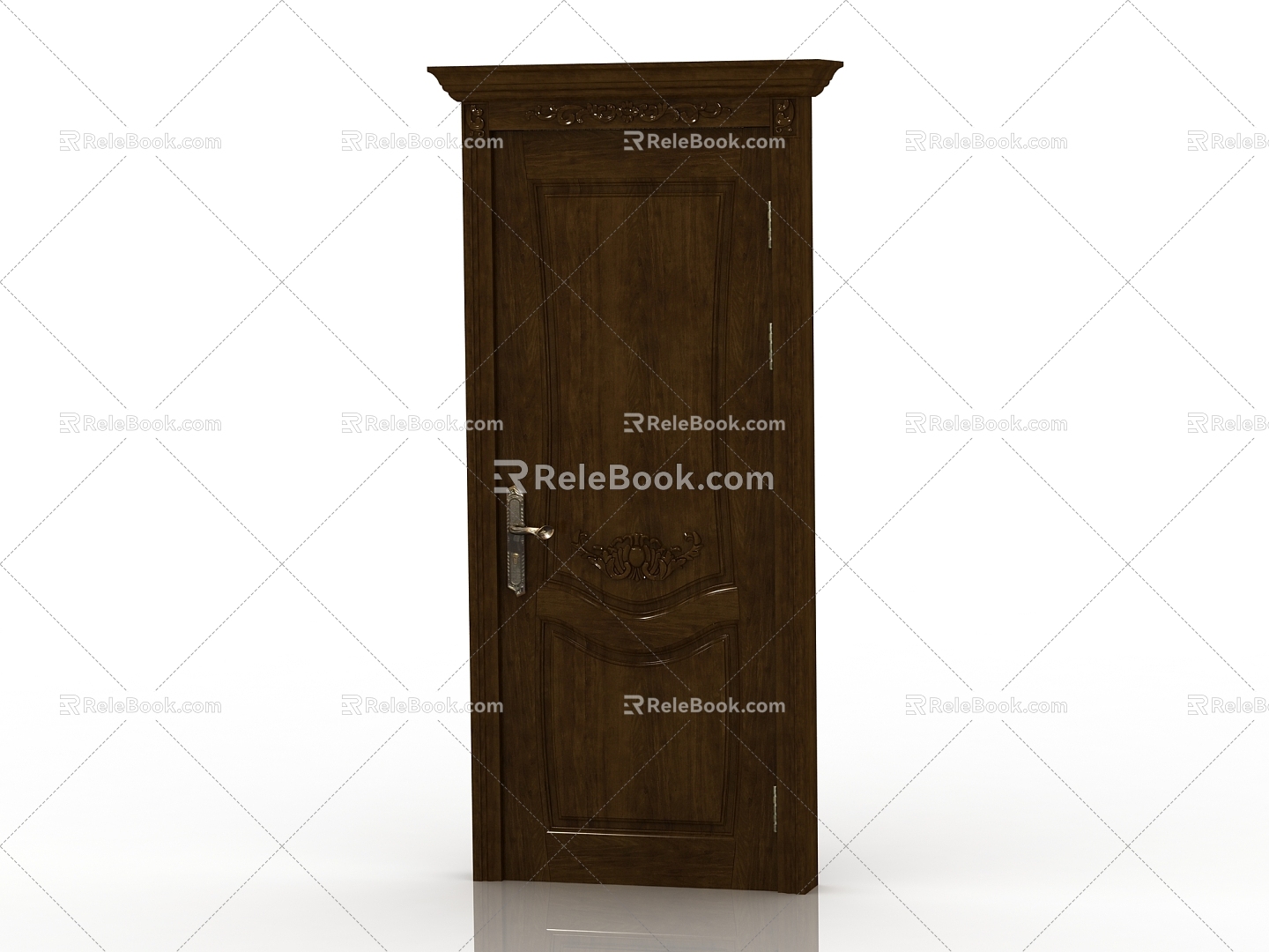 European style door interior door solid wood door 3d model