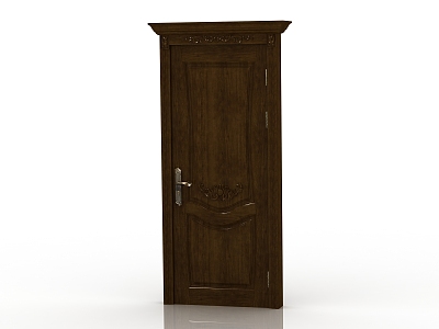 European style door interior door solid wood door 3d model