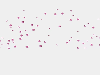 Delicate Pink Flower Petals Falling Gently In Natural Light Background Scene 3d model