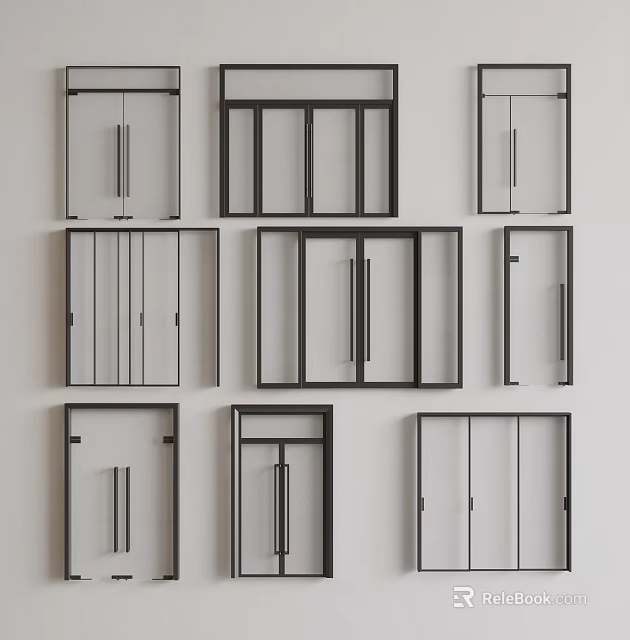 Modern Double Doors Various Designs And Styles For Home Interior Decor 3d model