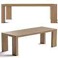Veneta Cucine Minimalist Log Dining Table 3d model