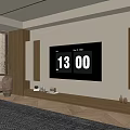 Modern TV Wall Unit Design With Floating Shelves And Decorative Accents