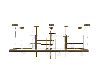 Post-modern special-shaped chandelier 3d model