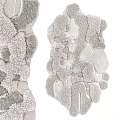Square Carpet Plush Textured Design With Soft Pile And Neutral Gray Tones