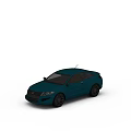 Stylish Blue Coupe Car With Red Interior Seats And Silver Alloy Wheels