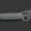 Gray Electronic Game Controller Handle With Red Button And Control Joystick