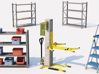 modern shelf 3d model modern shelf 3d model