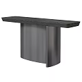 Modern Black Console Table With Curved Metal Legs And Minimal Design