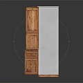 Wooden Wardrobe With Open Doors Shelves And Drawers Natural Wood Finish Design
