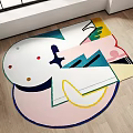 Modern shape carpet abstract shaped carpet 3d model