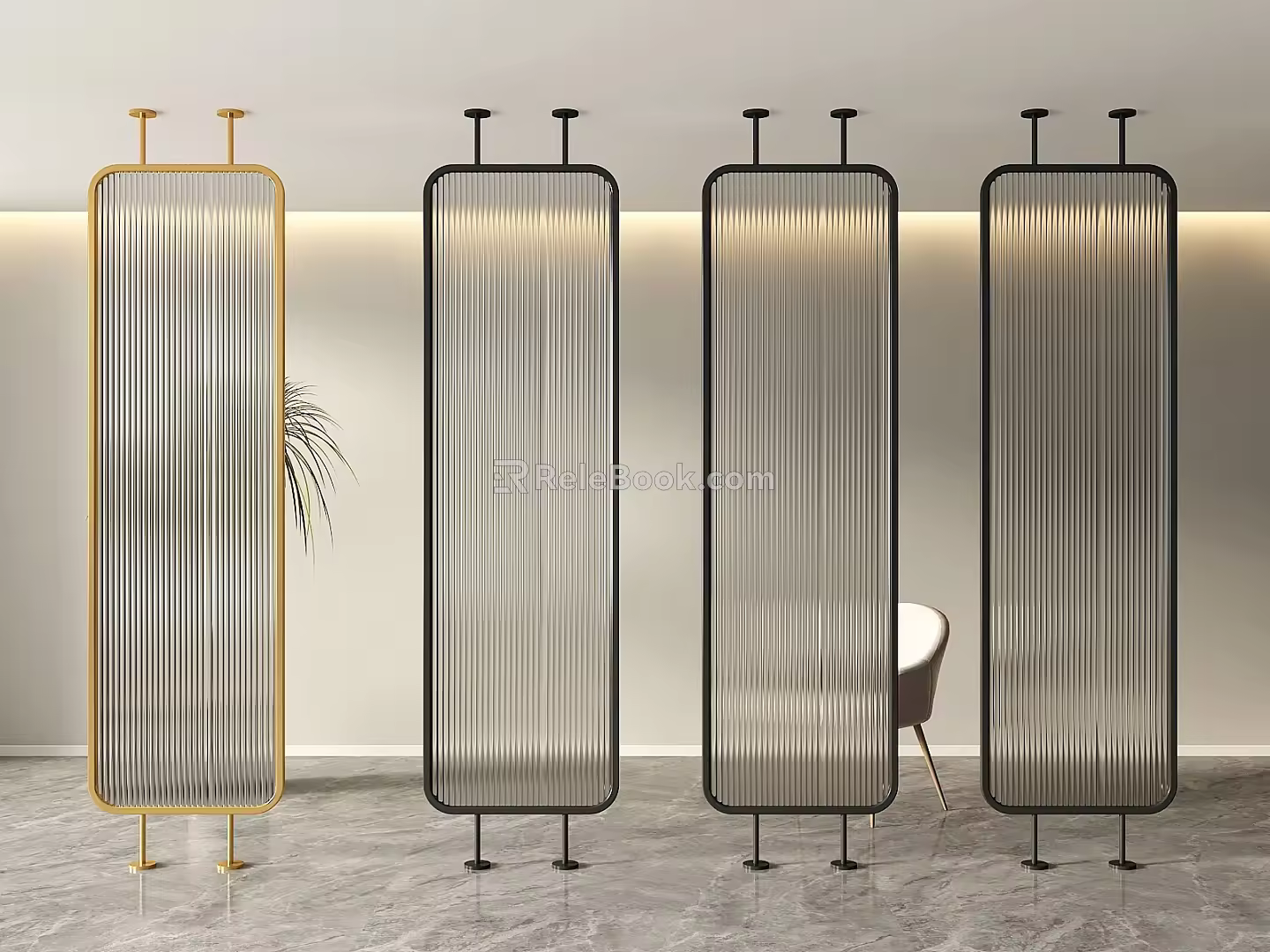 partition glass partition glass screen changhong glass partition screen partition 3d model