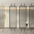 partition glass partition glass screen changhong glass partition screen partition 3d model