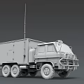 unit command vehicle military command vehicle battalion command vehicle command vehicle shelter command vehicle military communication vehicle support vehicle 3d model