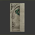 Classical Architectural Ornate Stone Decorative Panels With Green Ornaments
