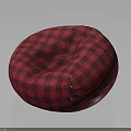 Cozy Red And Black Plaid Bean Bag Chair For Modern Living Room Furniture
