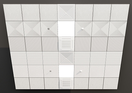 Perforated aluminum ceiling 3d model