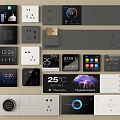 Modern smart panel control panel switch socket 3d model