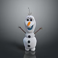 Happy Olaf Snowman Character With Open Arms And Smiling Face