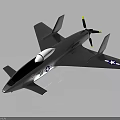 Sleek Blue Advanced Space Exploration Vehicle With American Star Logo And Propellers Design
