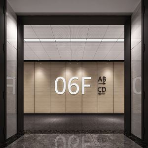 Modern Aisle Meeting Room 3d model