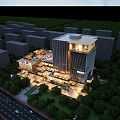 Commercial complex 3d model