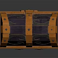 Ornate Treasure Chest With Orange Metal Borders Purple Body And Decorative Clasps
