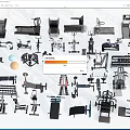 Various Types of Sports Equipment Including Treadmills Dumbbells Exercise Bikes Weight Benches and Yoga Balls