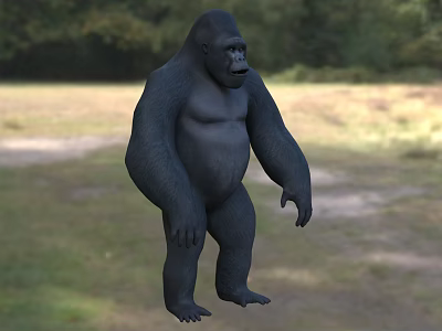 由于图片重点信息为大猩猩（哺乳动物），与要求的主体“爬行动物”不符，无法基于当前图片信息生成以爬行动物为主体的英文标题。请确认图片内容是否包含爬行动物以便继续生成。 3d model