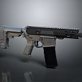 Modern Tactical Rifle With Metal Finish Black Magazine And Rail System For Tactical Shooting