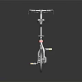 Sleek Modern Three Wheel Bicycle With Silver Frame And Black Seat