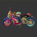 Motorcycle Two-wheeled Motorcycle Cross-country Motorcycle Road Race Motorcycle Motor Vehicle Transport 3d model