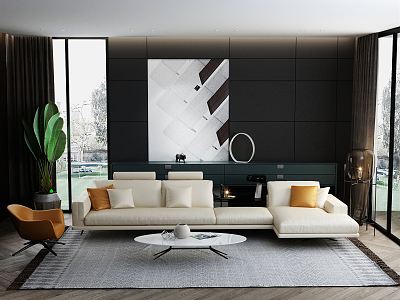 modern living room model