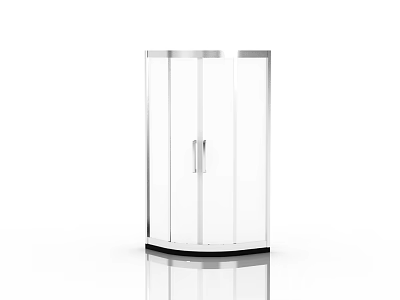 Modern Shower Sauna Enclosure With Clear Glass Doors And Chrome Frame 3d model