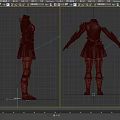 Character Fantasy Armor With Black And Gold Decorative Details And Armored Accents