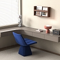 Modern Desk and Chair Combination Jewelry Ornaments Table 3d model