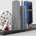 LEGO toy blocks city skyline complex melbourne 3d model