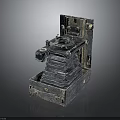 Vintage Folding Camera Classic Electronics Device With Retro Design And Old Fashioned Style