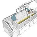 Kids Loft Bed With Stairs Railing Storage Space And Decorative Pendant